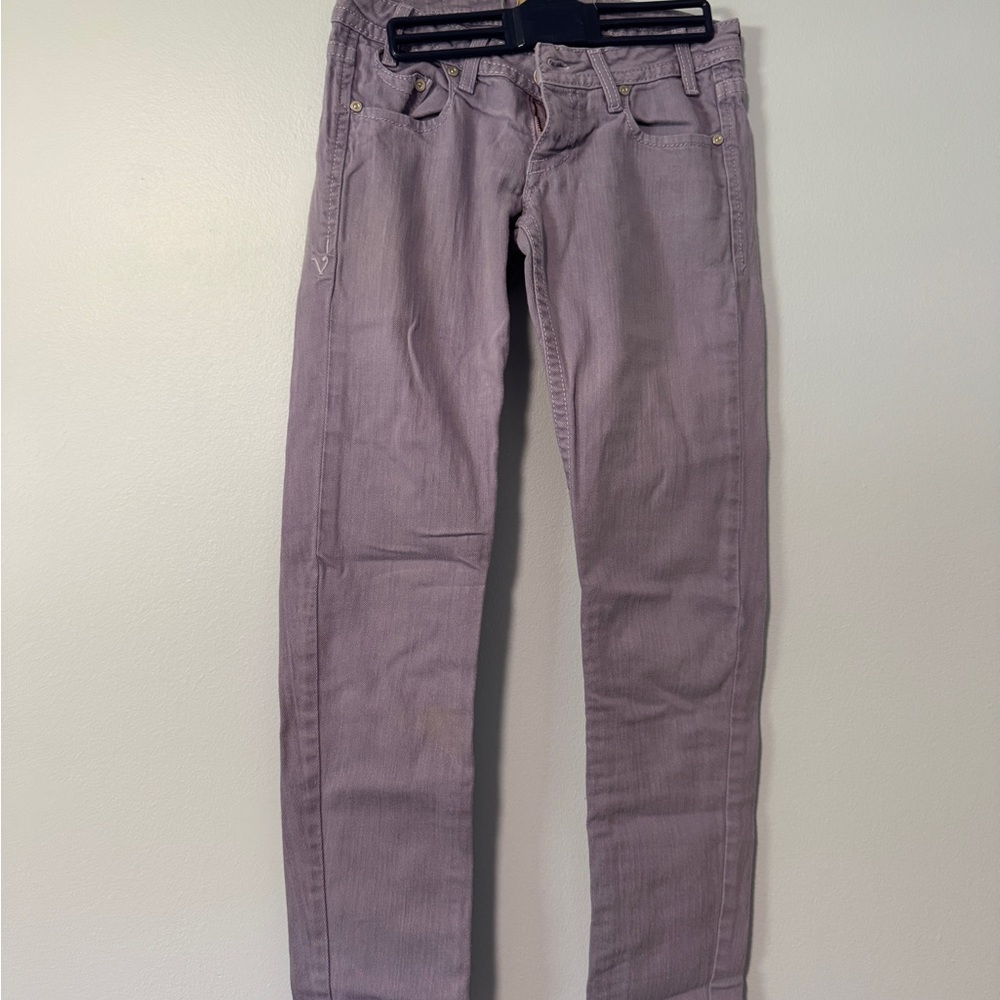 Purple Skinny Jeans with Smooth Finish